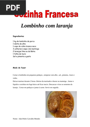 Cozinha Francesa: Receitas Clássicas
