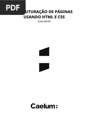Estruturação de Páginas usando HTML, CSS e JavaScript
