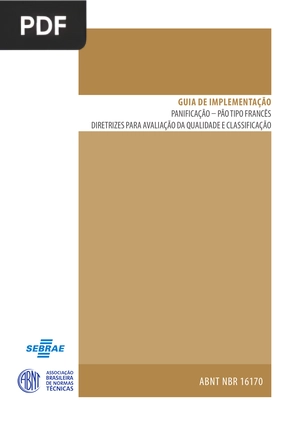 Guia de Implementação: Panificação, Pão Tipo Francês