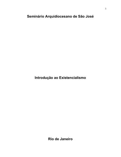 Introdução ao Existencialismo