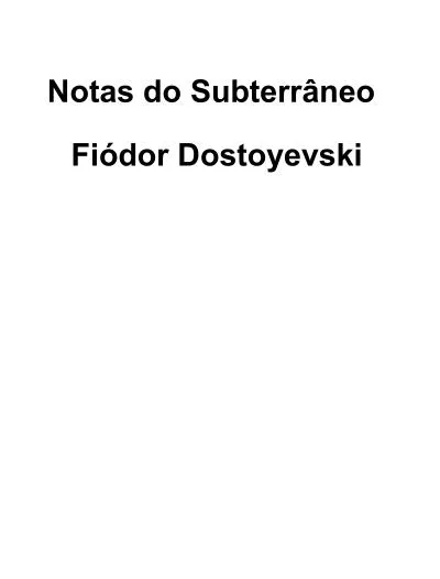 Notas do Subsolo